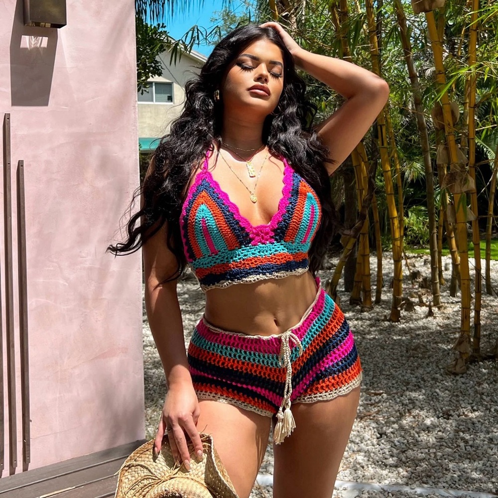 Colorful Crochet Bikini Set